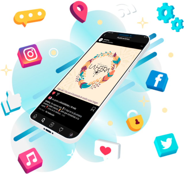 Social Media Integration Smartphone PNG image