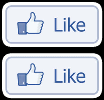 Social Media Like Buttons PNG image