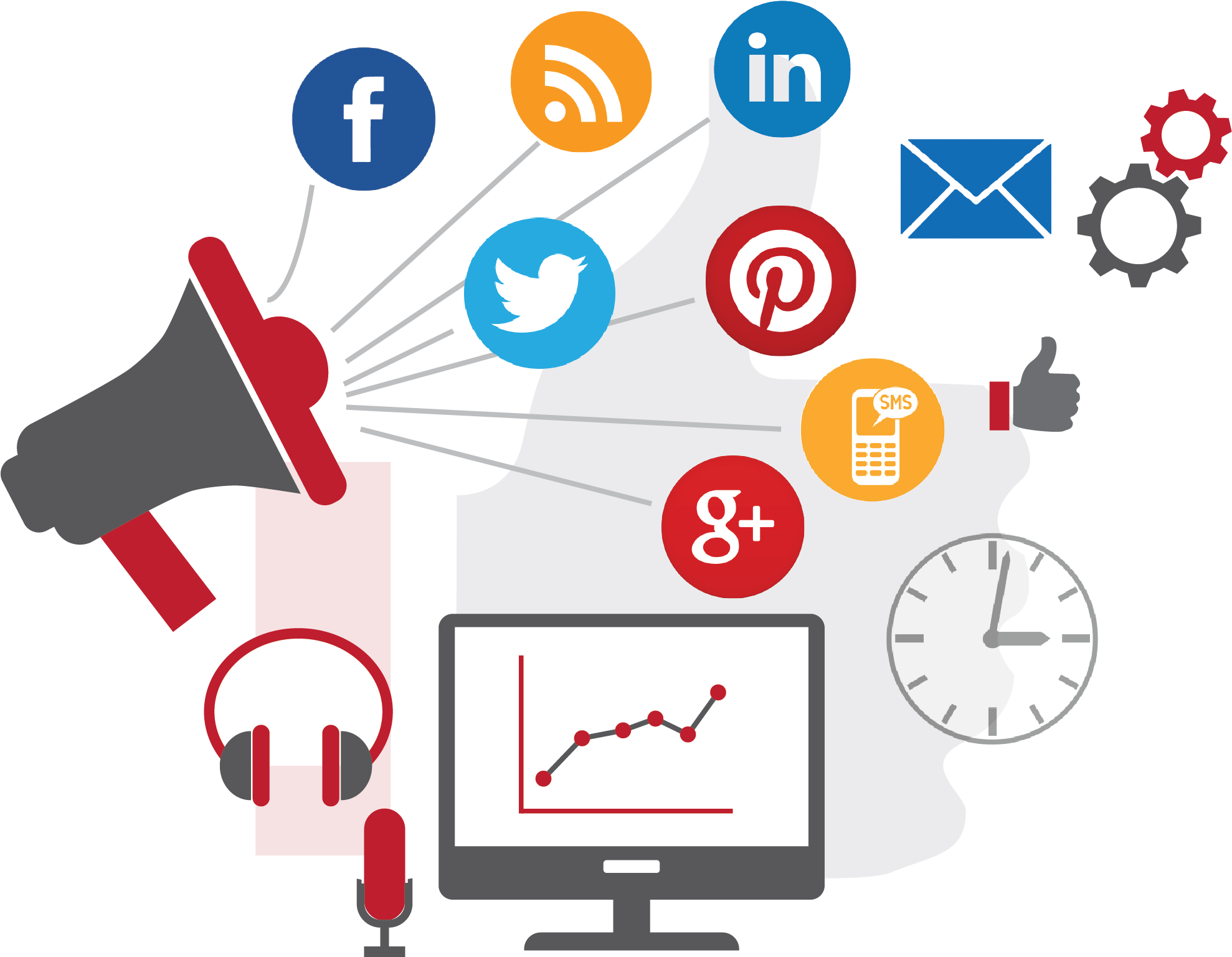 Social Media Marketing Strategy Concept PNG image