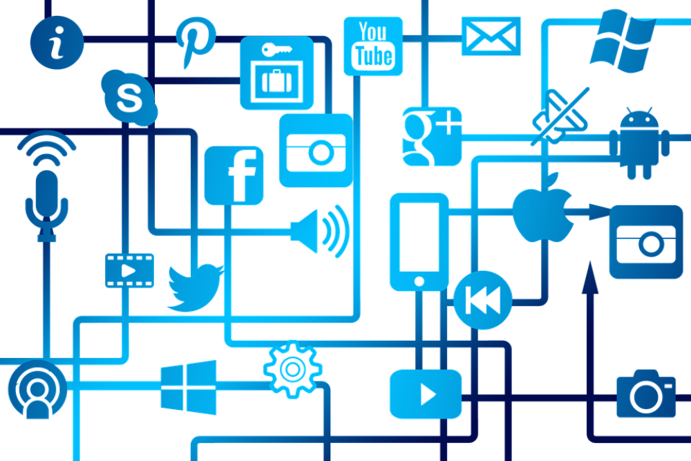 Social Media Network Connectivity PNG image