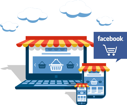 Social Media Online Shopping Concept PNG image