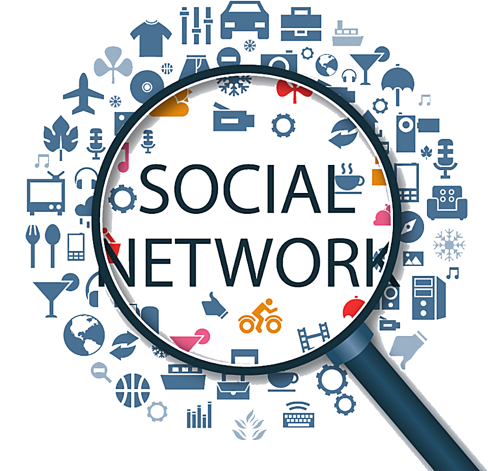 Social Network Analysis Concept PNG image