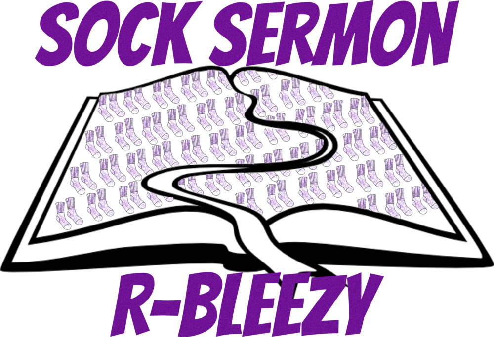 Sock Sermon Open Bible Illustration PNG image