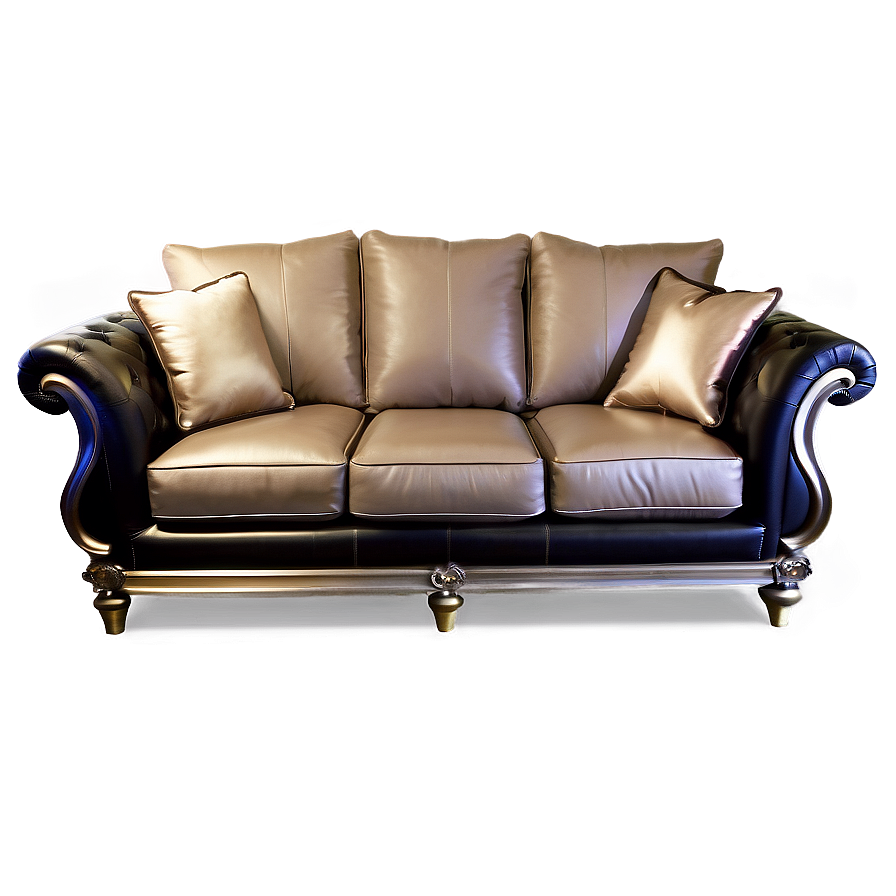 Sofa With Metal Accents Png 32 PNG image