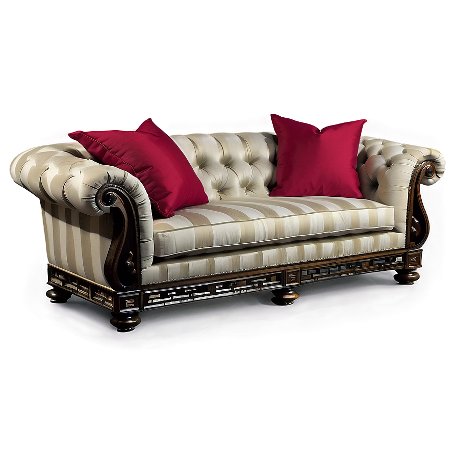 Sofa With Metal Accents Png Byv74 PNG image