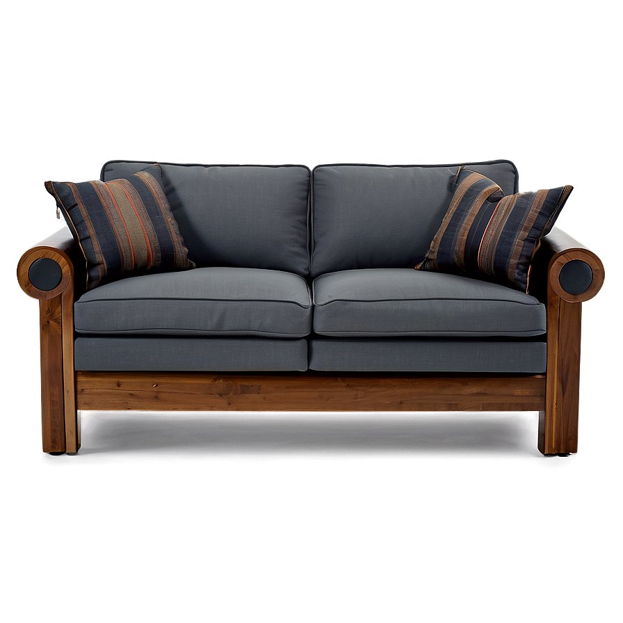 Sofa With Wooden Legs Png 05252024 PNG image