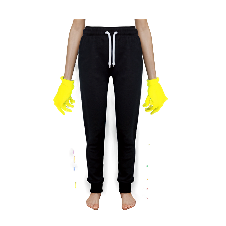 Soft Black Sweatpants Png 06132024 PNG image