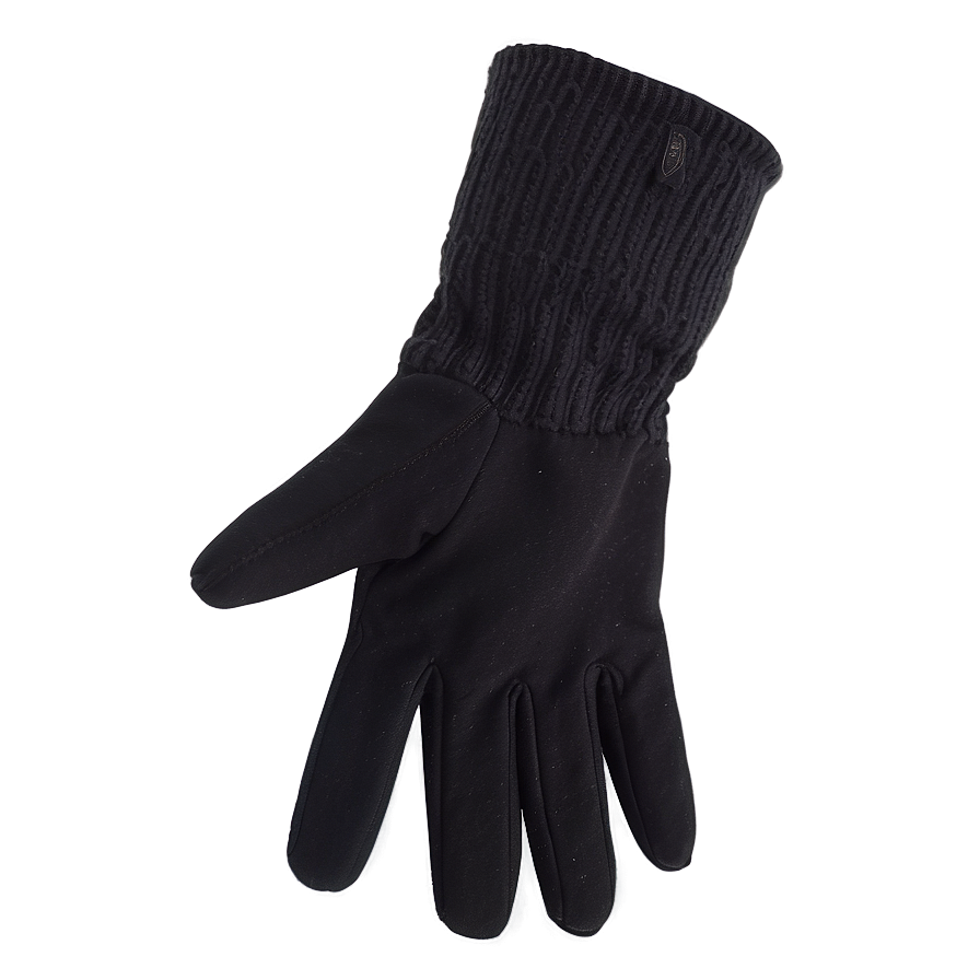 Soft Black Wool Gloves Png 06282024 PNG image