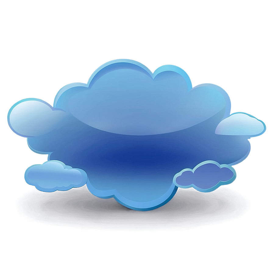 Soft Blue Gradient Clouds Png 06202024 PNG image