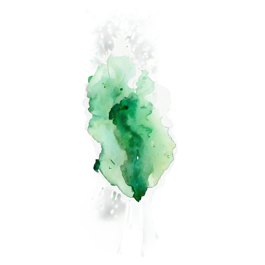 Soft Green Watercolor Splash Png 05062024 PNG image