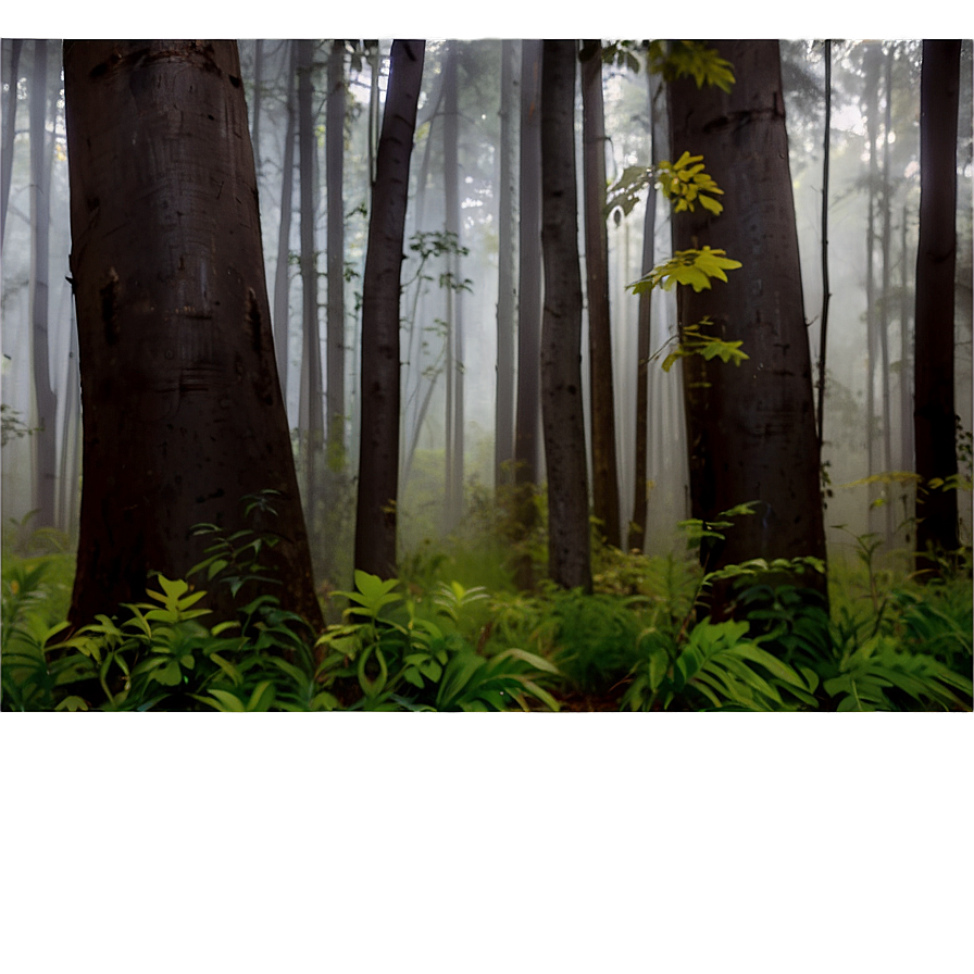 Soft Misty Forest Png 06252024 PNG image