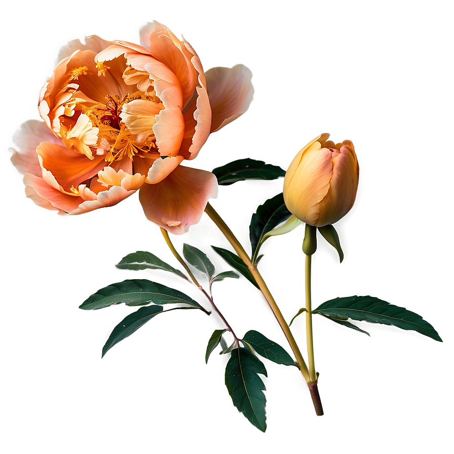 Soft Orange Peony Png 06122024 PNG image