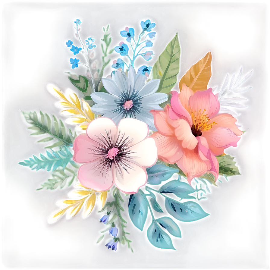 Soft Pastel Floral Png 68 PNG image