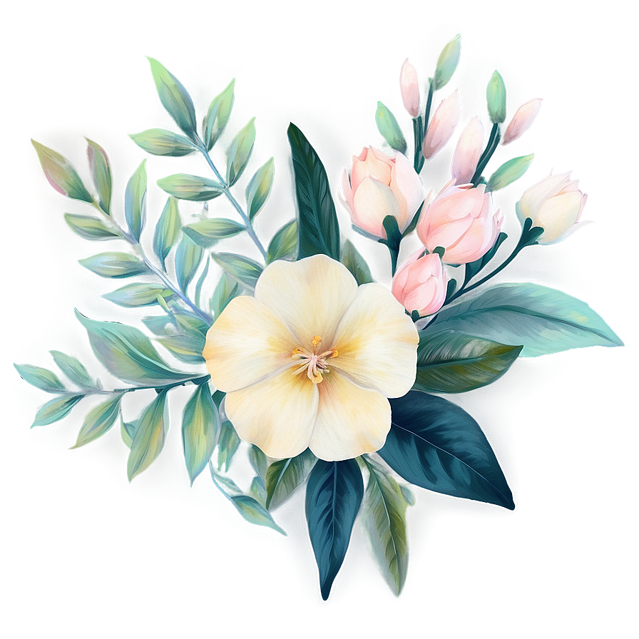 Soft Pastel Floral Png Cef59 PNG image