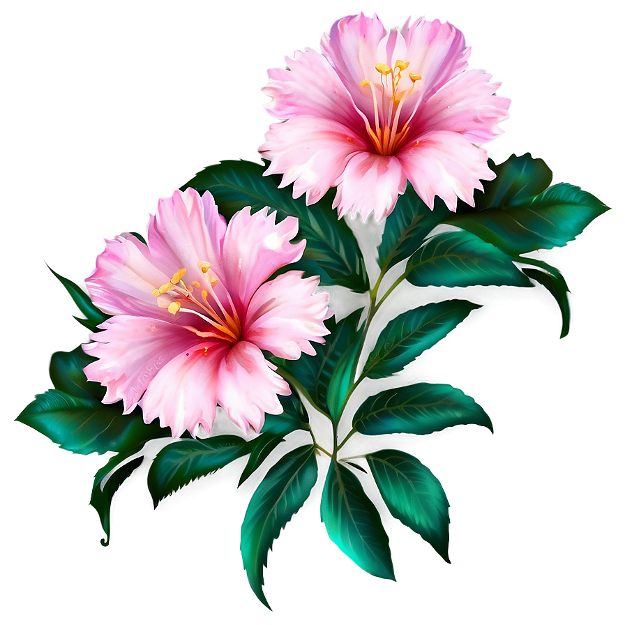 Soft Pink Flowers Png Klm PNG image