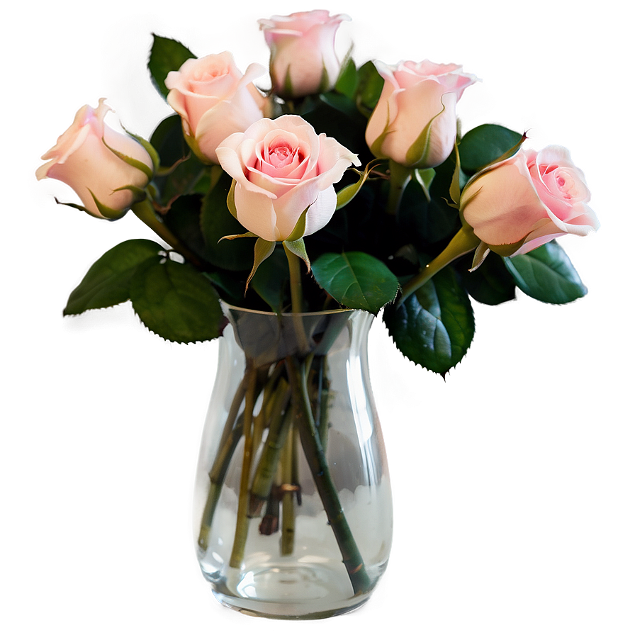 Soft Pink Roses Arrangement Png Wfu42 PNG image