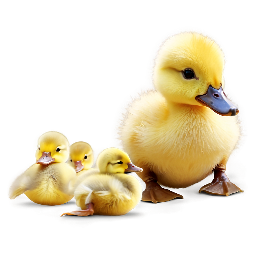 Soft Yellow Duckling Illustration Png 2 PNG image