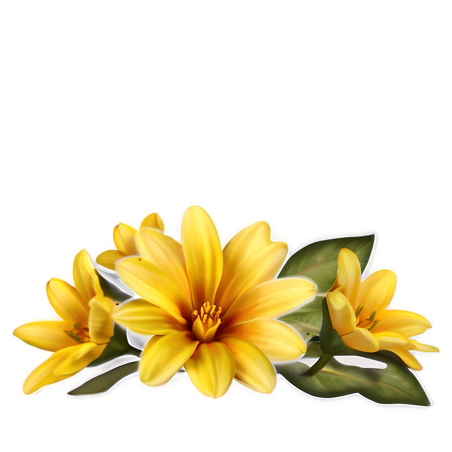 Soft Yellow Flowers Png 06122024 PNG image