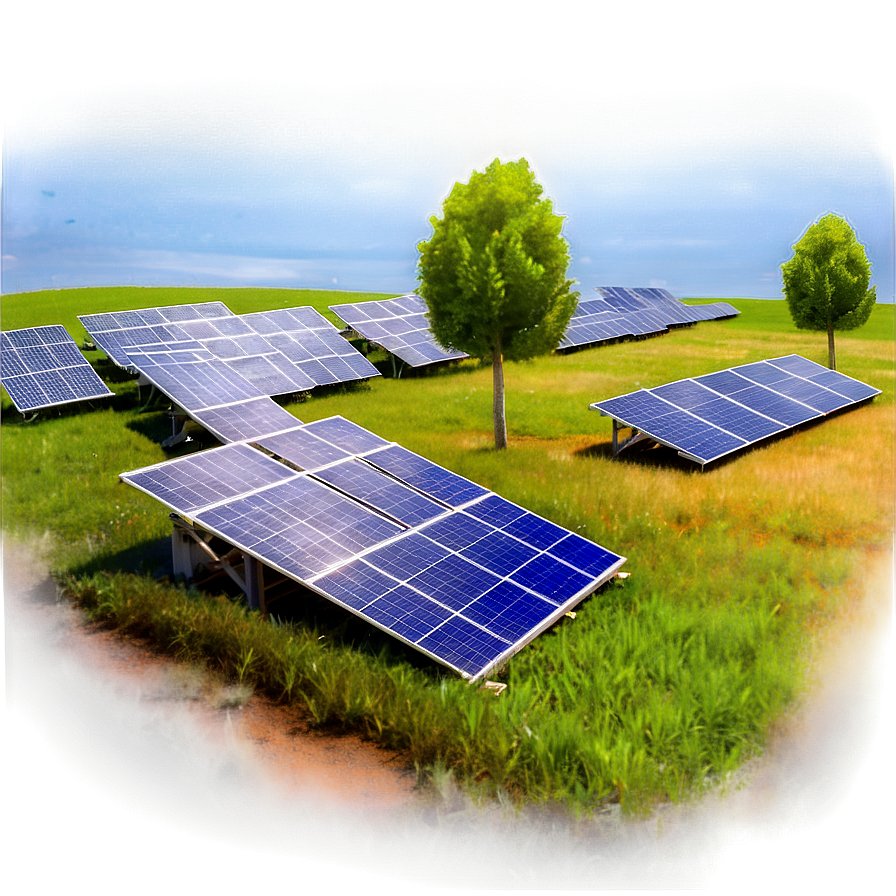 Solar Panels In Field Png 05252024 PNG image