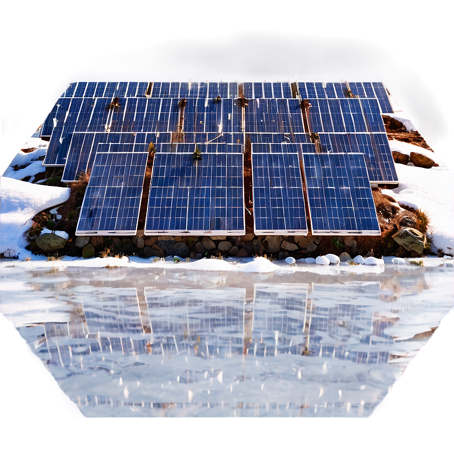 Solar Panels With Snow Png 05252024 PNG image