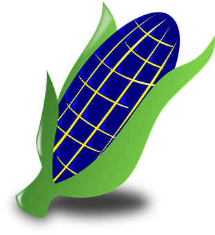 Solar Powered Corn Illustration PNG image