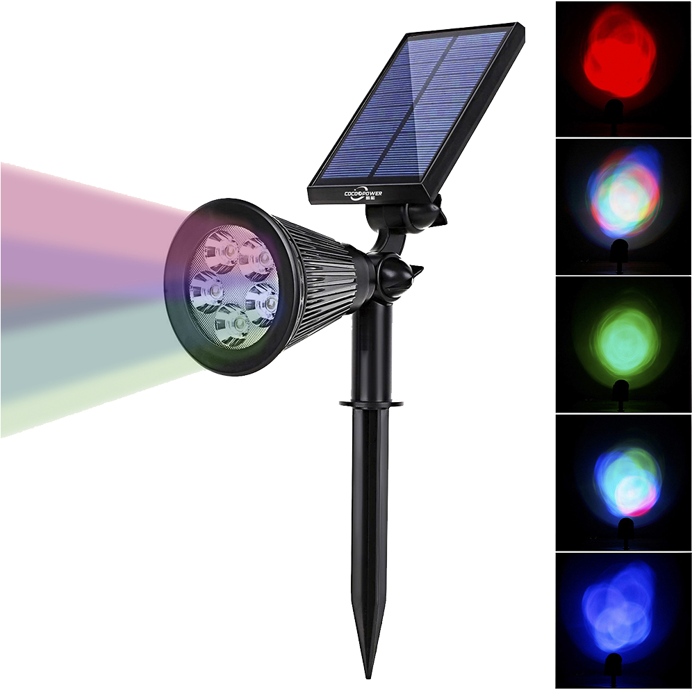 Solar Powered Multicolor L E D Garden Light PNG image