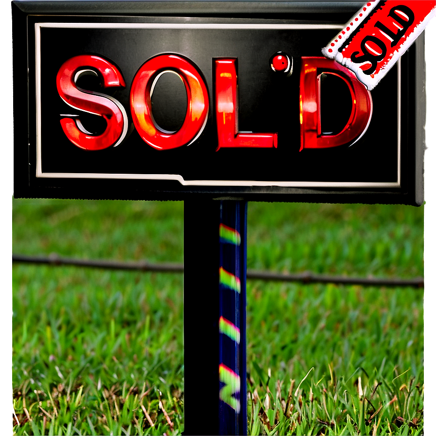 Sold Sign C PNG image