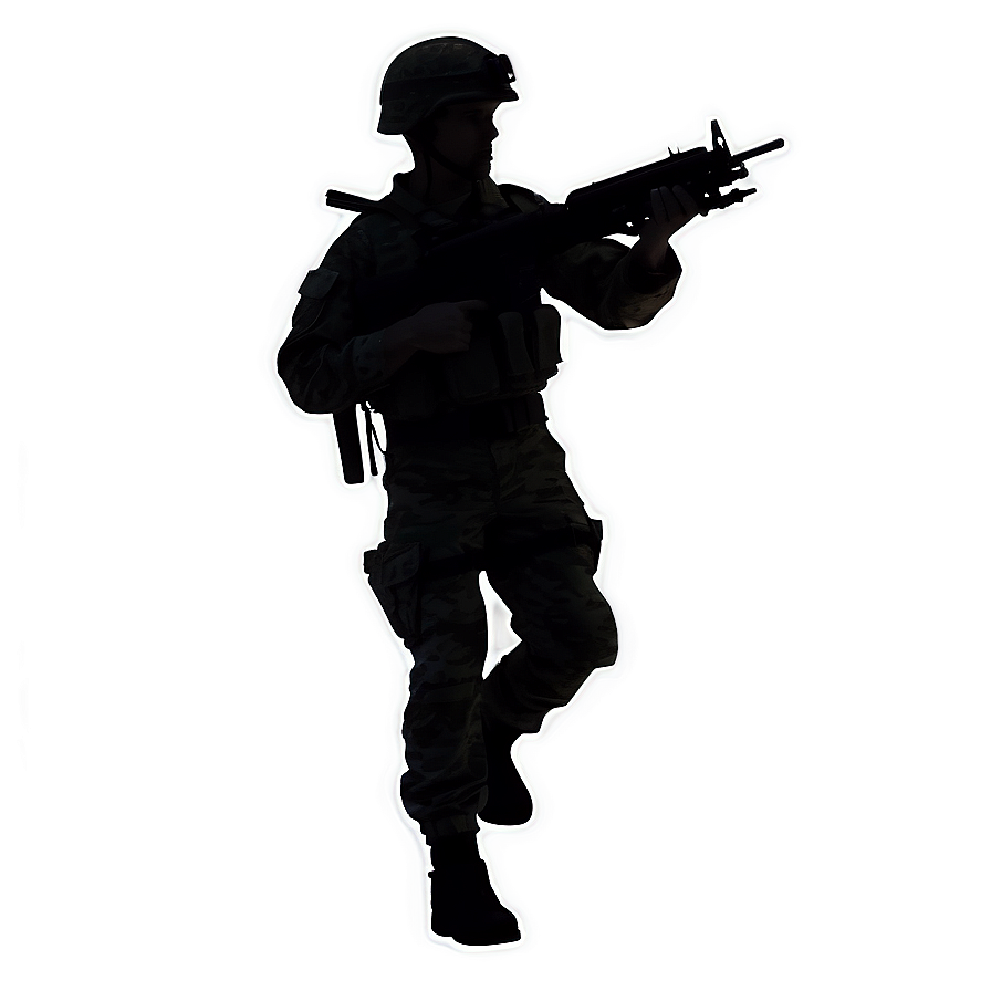 Soldier In Formation Silhouette Png 06272024 PNG image