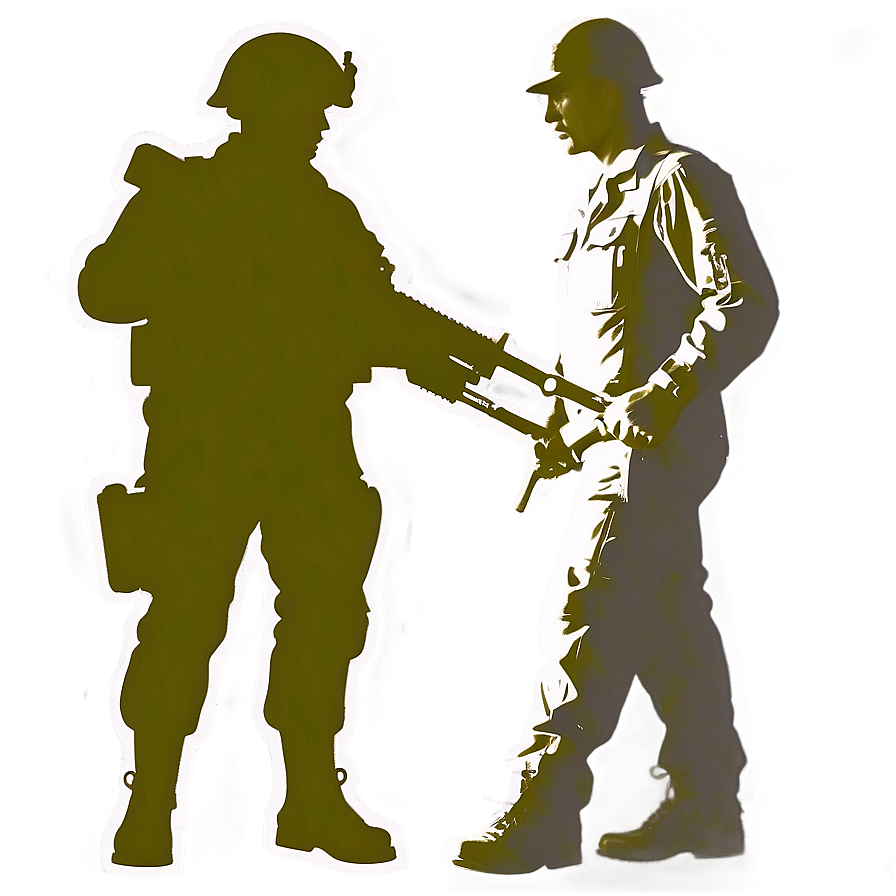 Soldier In Gear Silhouette Png 06272024 PNG image