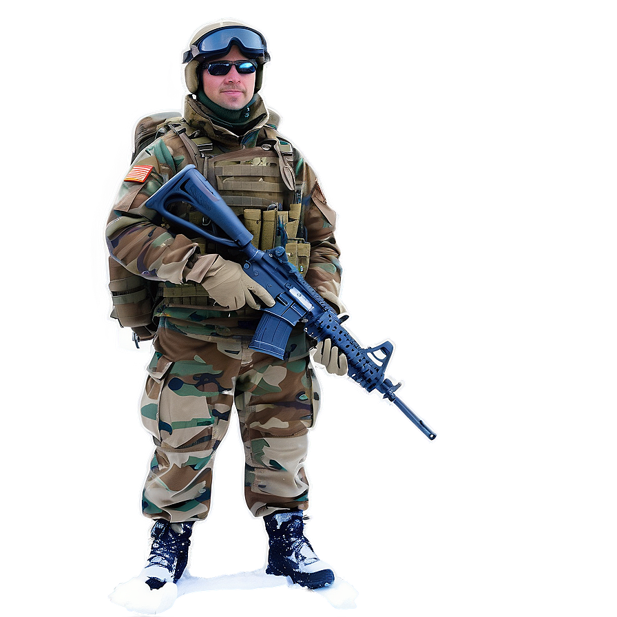 Soldier In Snow Gear Png 05242024 PNG image