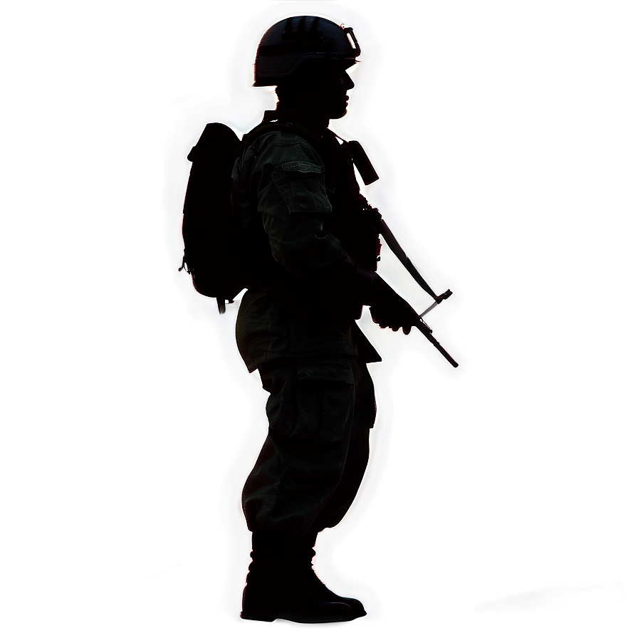 Soldier Standing Silhouette Png 59 PNG image