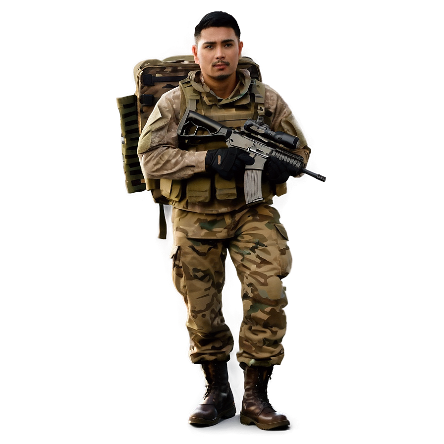 Soldier With Backpack Png Nxs PNG image