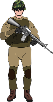 Soldier_with_ Rifle_ Cartoon PNG image