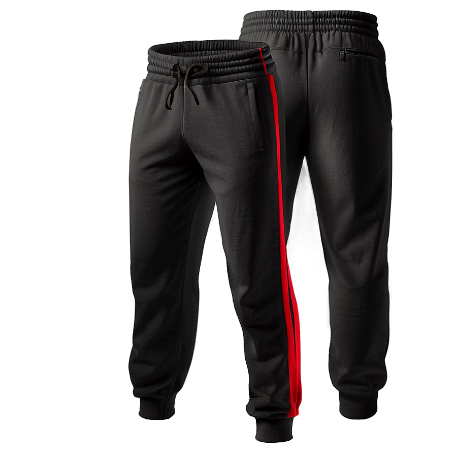 Solid Black Sweatpants Png 06132024 PNG image