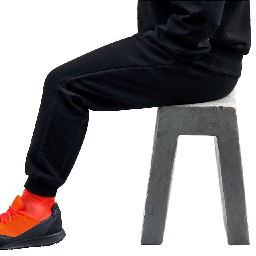 Solid Black Sweatpants Png Tfp78 PNG image