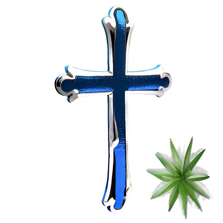 Solid Blue Cross Render Png 06292024 PNG image