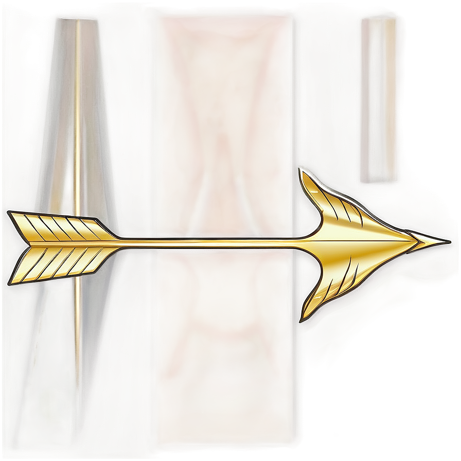 Solid Gold Arrow Outline Png 26 PNG image