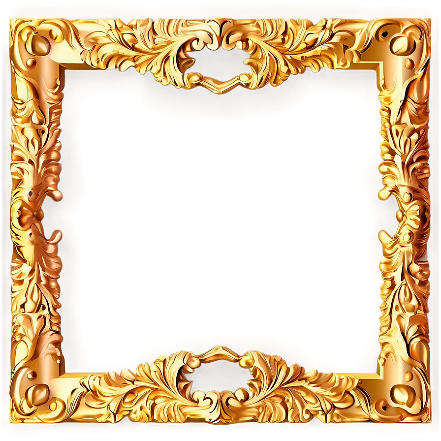 Solid Gold Frame Png Tft PNG image