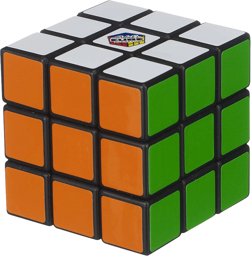 Solved Rubiks Cube Display PNG image