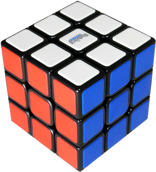 Solved Rubiks Cubeon Display PNG image