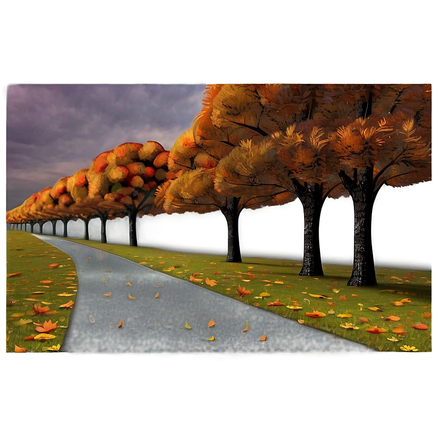 Sombre Autumn Path Png Lif PNG image