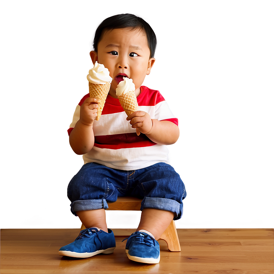 Son Eating Ice Cream Png 06242024 PNG image