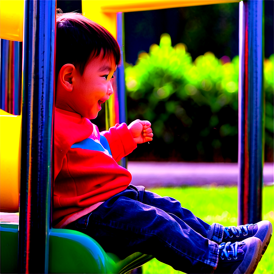 Son Enjoying Playground Png 06242024 PNG image