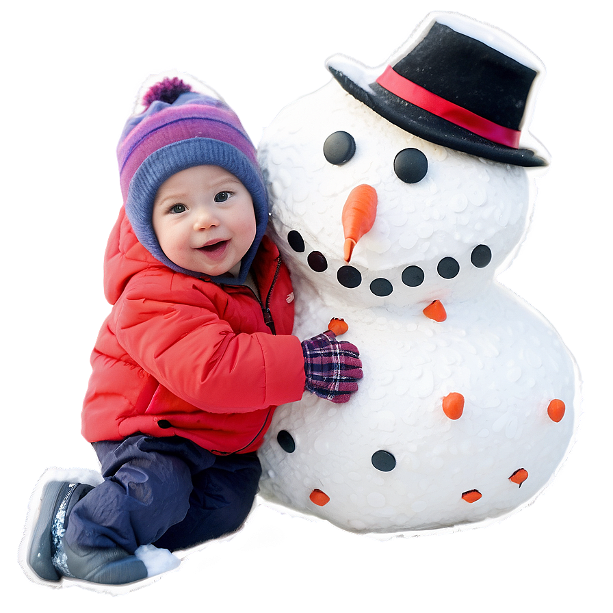 Son's First Snowman Png Hea PNG image