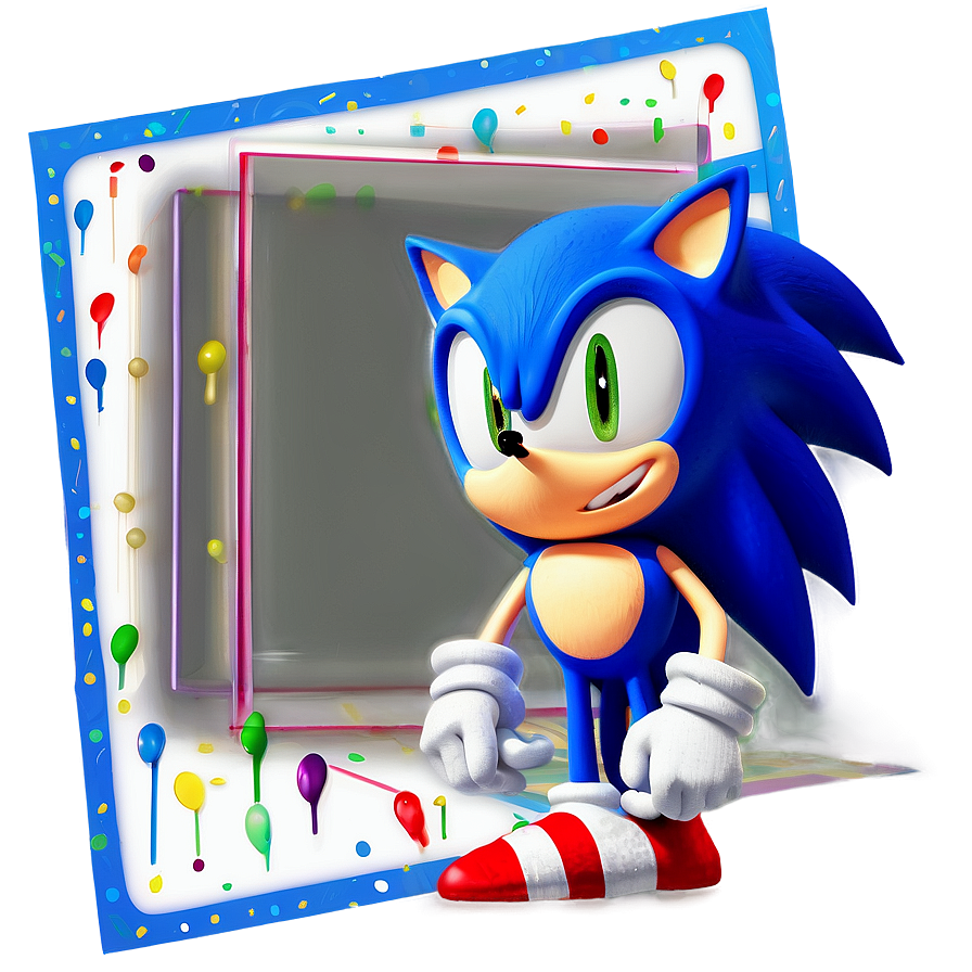 Sonic Birthday Invitation Png Tqj PNG image