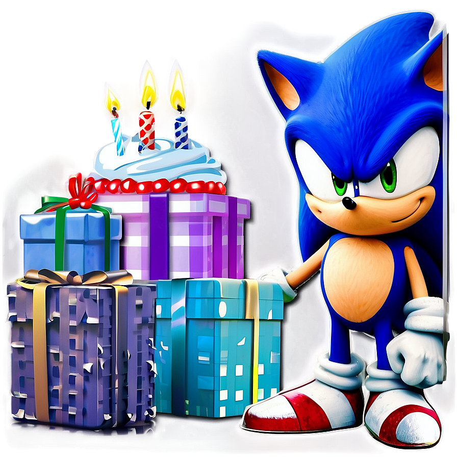 Sonic Birthday Wishes Card Png 87 PNG image