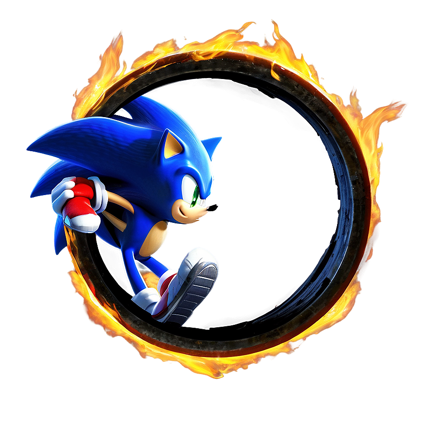 Sonic Fire Ring Jump Png 04292024 PNG image