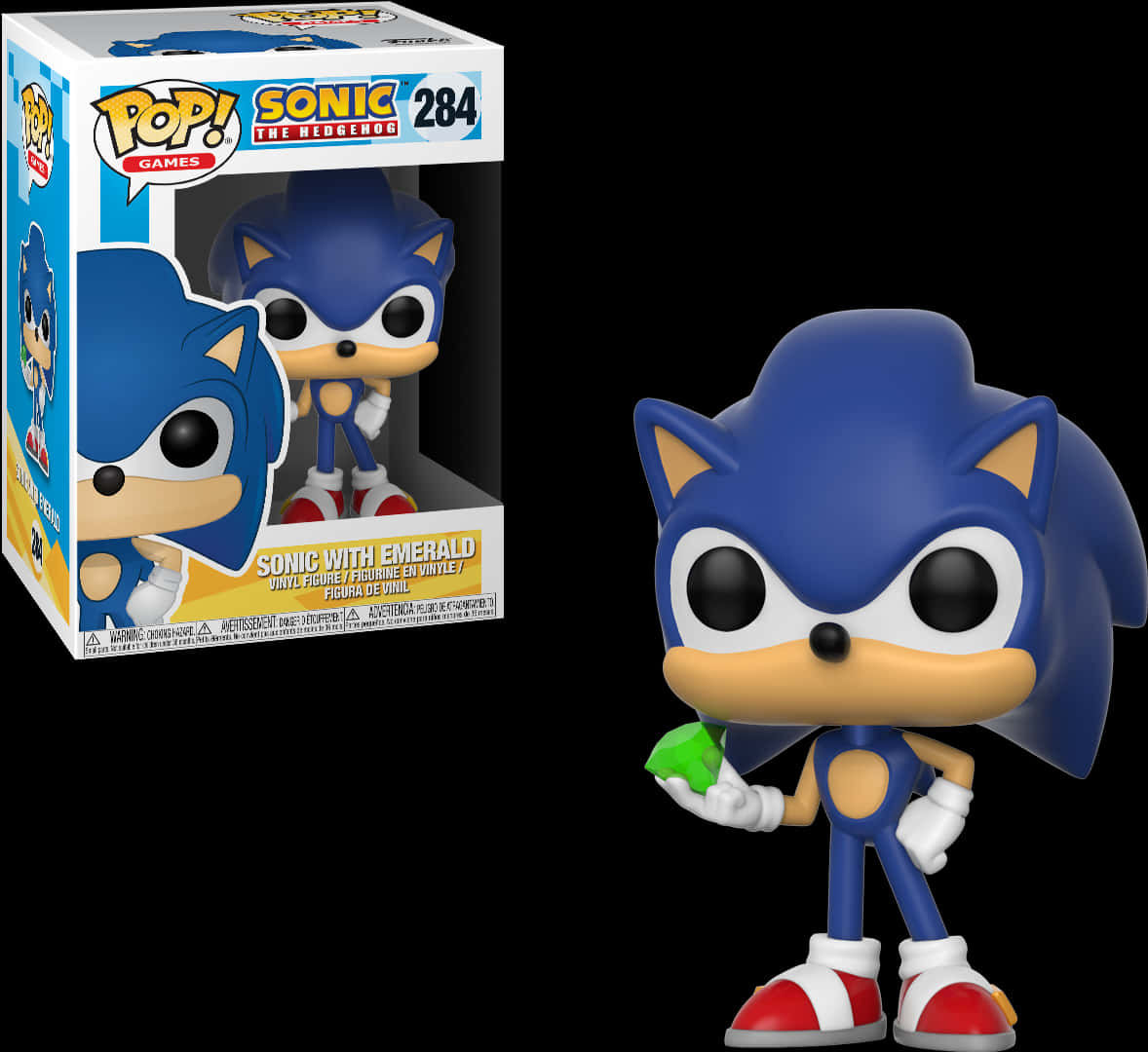 Sonic Funko Popwith Emerald PNG image