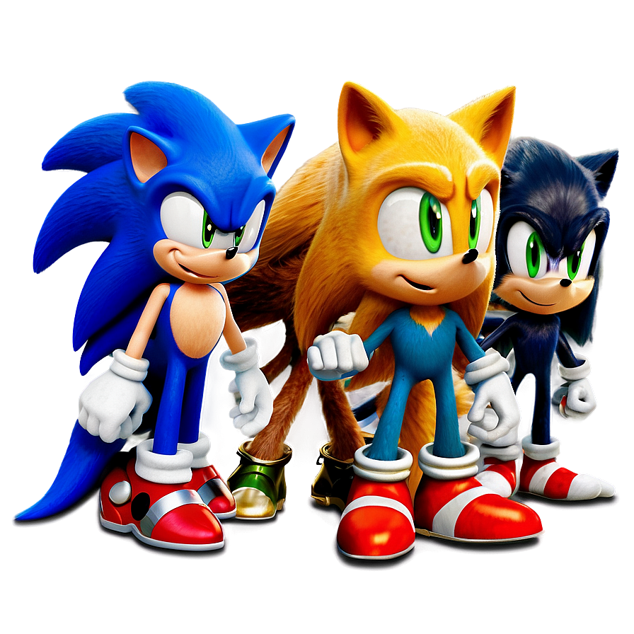 Sonic Movie Characters Png Lfq PNG image