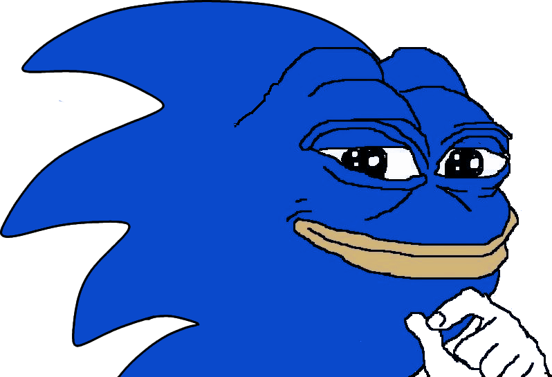 Sonic Pepe Hybrid Meme PNG image